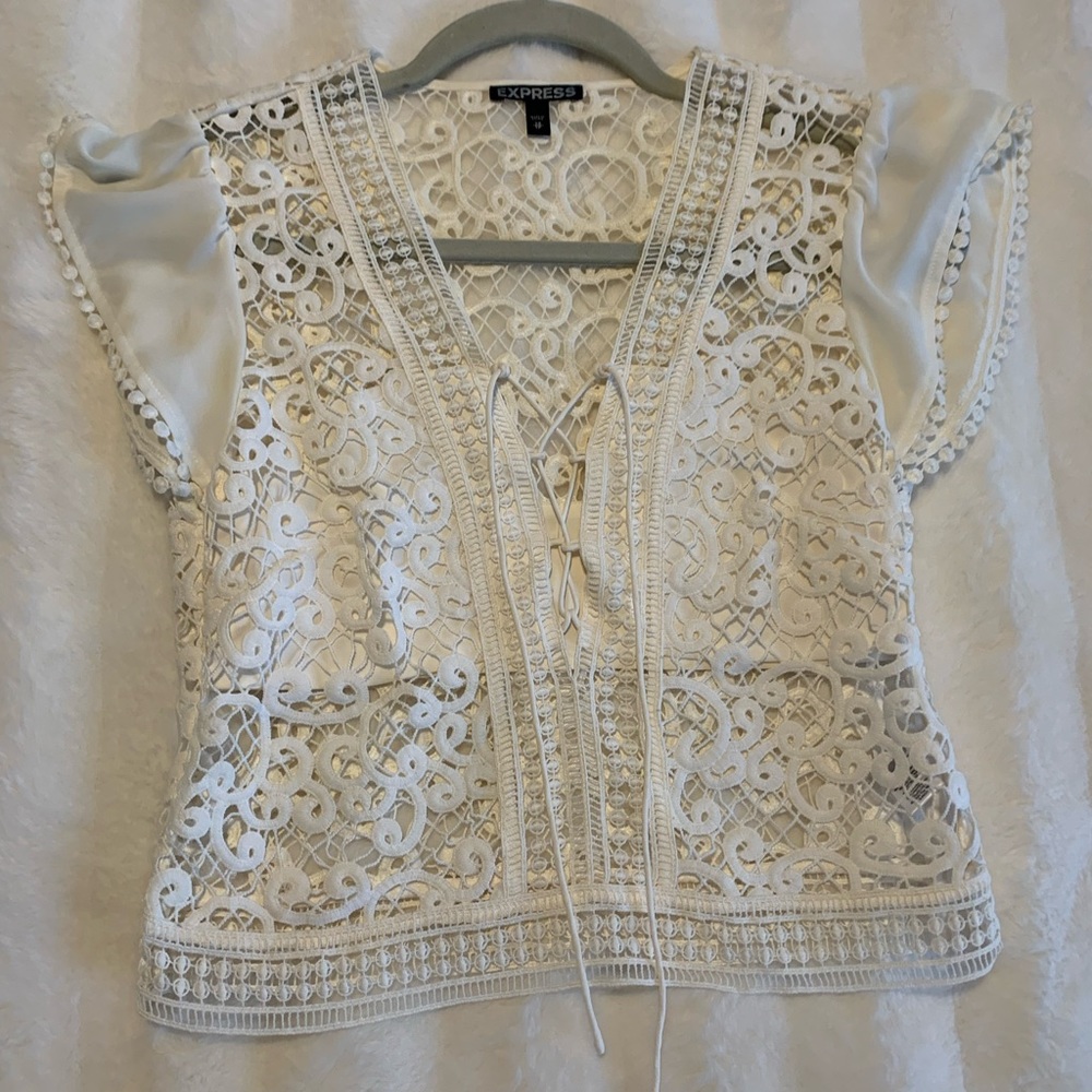 Beautiful white lace top